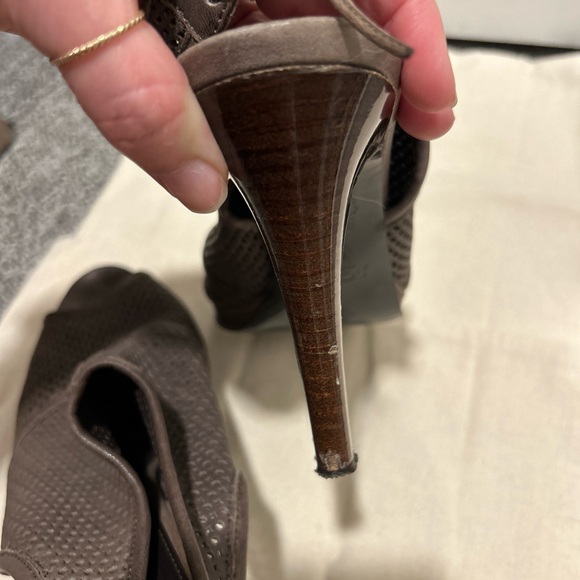 Brown J Crew Quorra Peep-toe Booties | size 8.5 M - Picture 9 of 12